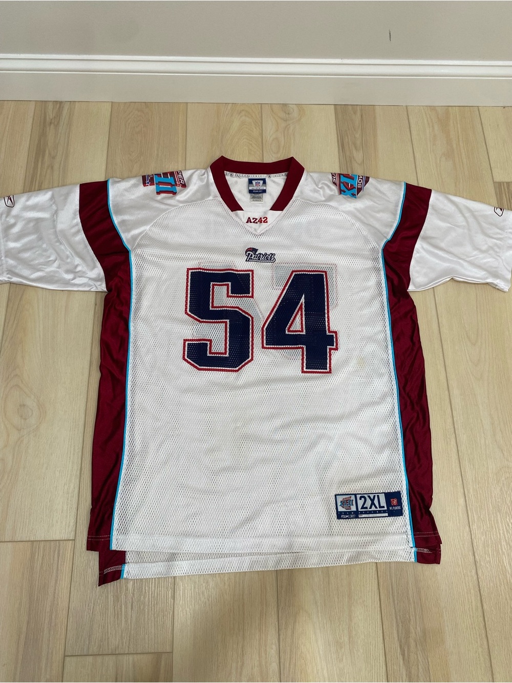 Reebok New England Patriots Tedy Bruschi Super Bowl XLII Authentic NFL XXL